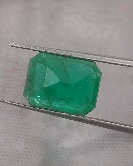 2.20ct GSI Certified Deep Velvet Green Zambian Emerald Minor Oiled Loose Gemstone