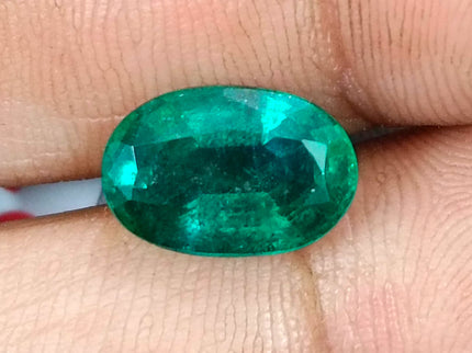 Certified 3.33ct Deep Green Zambian Emerald
