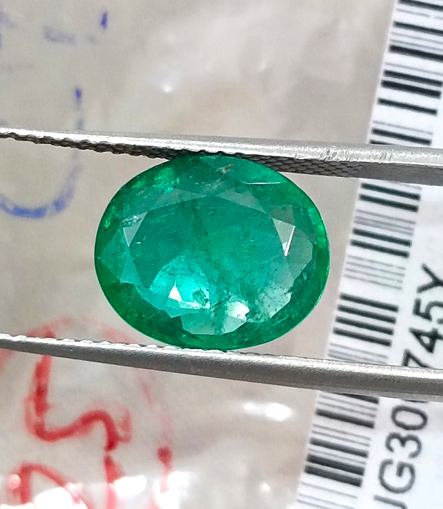 2.55ct Alpine Green Natural Emerald Octagon Cut SGL Certified