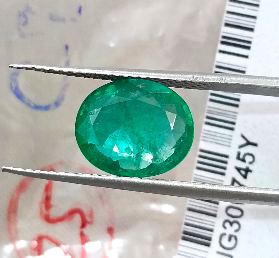 2.55ct Alpine Green Natural Emerald Octagon Cut SGL Certified