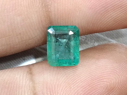 2.93ct Natural Emerald Medium Green Octagon Cut Loose Gemstone
