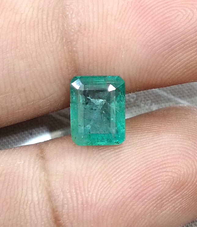 2.93ct Natural Emerald Medium Green Octagon Cut Loose Gemstone