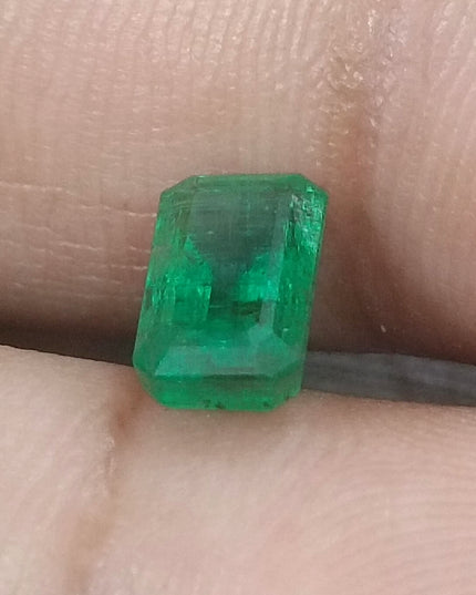 GSI Certified 1.68ct Deep Golden Green Natural Panjshir Emerald Minor Oiled Loose Gemstone