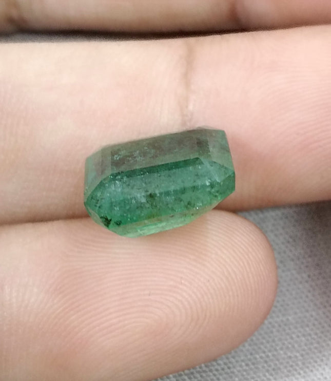 Natural Emerald 8.22ct Certified Natural Octagon Cut Stone