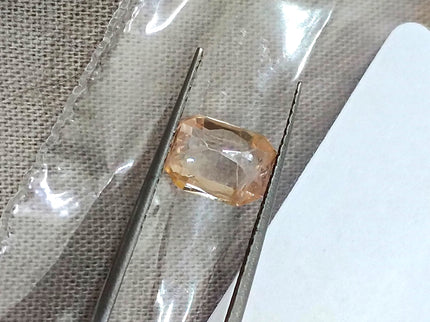 Padparadscha Sapphire 1.42ct Certified Pinkish Orange Unheated Octagon Cut Natural Loose Gemstone