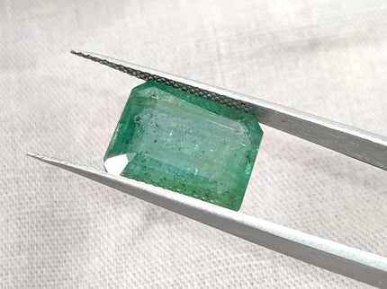Natural Emerald 8.22ct Certified Natural Octagon Cut Stone