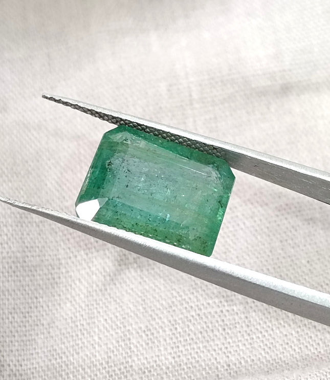 Natural Emerald 8.22ct Certified Natural Octagon Cut Stone