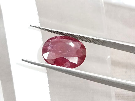 3.23ct Unheated Ruby Natural SGL Certified Deep Ruby Red Oval Gemstone