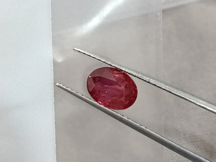 1.11ct Unheated Natural Ruby SGL Certified Mozambique Rasberry Red Oval Loose Gemstone