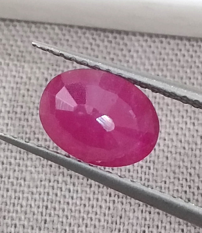GSI Certified 1.50ct Mozambique Ruby, Natural Untreated Gemstone