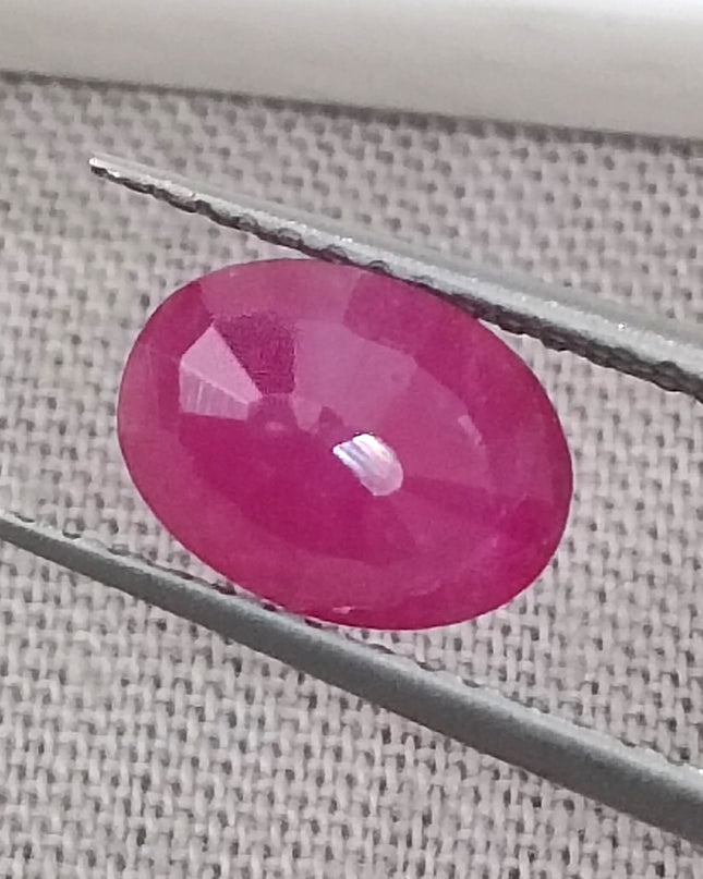 GSI Certified 1.50ct Mozambique Ruby, Natural Untreated Gemstone