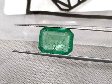 Zambian Emerald 2.76ct Certified Natural Medium Green Octagon Cut Loose Gemstone