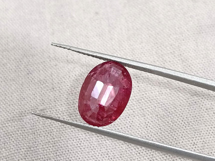 3.42ct Untreated Natural Mozambique Ruby Merlot Red Oval Cut Loose Stone