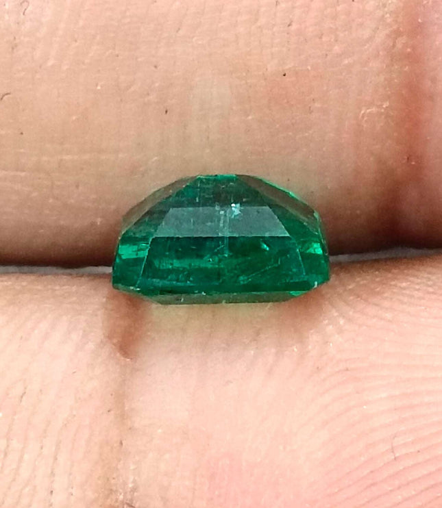 Zambian Emerald 1.70ct Natural Certified Glass Green  Minor Oiled Loose Gemstone