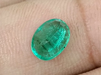 Zambian Emerald 1.82ct Certified Natural Medium Sea Green Oval Cut Loose Gemstone