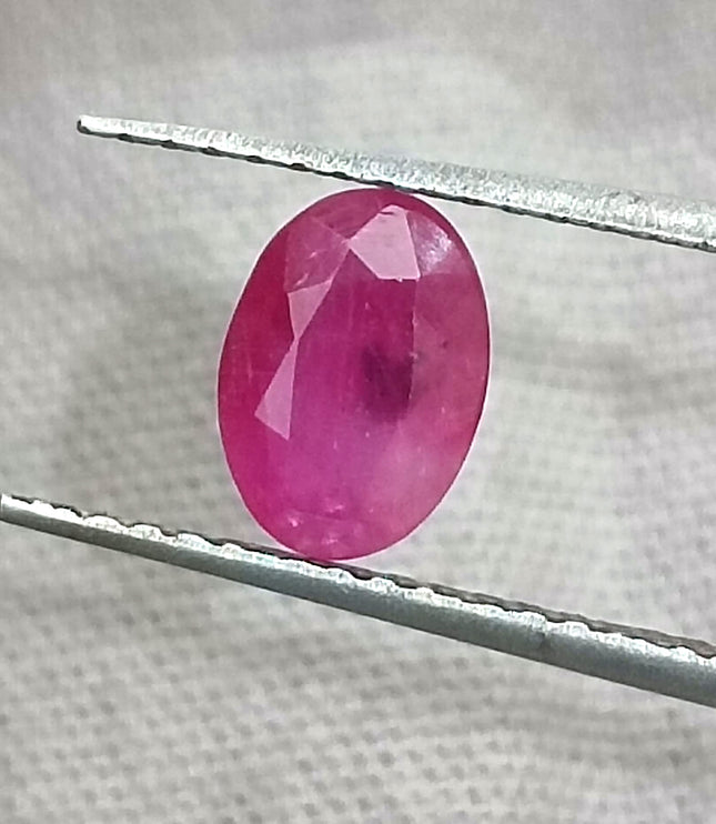 GSI Certified 0.87ct Mozambique Ruby, Natural Untreated Gemstone