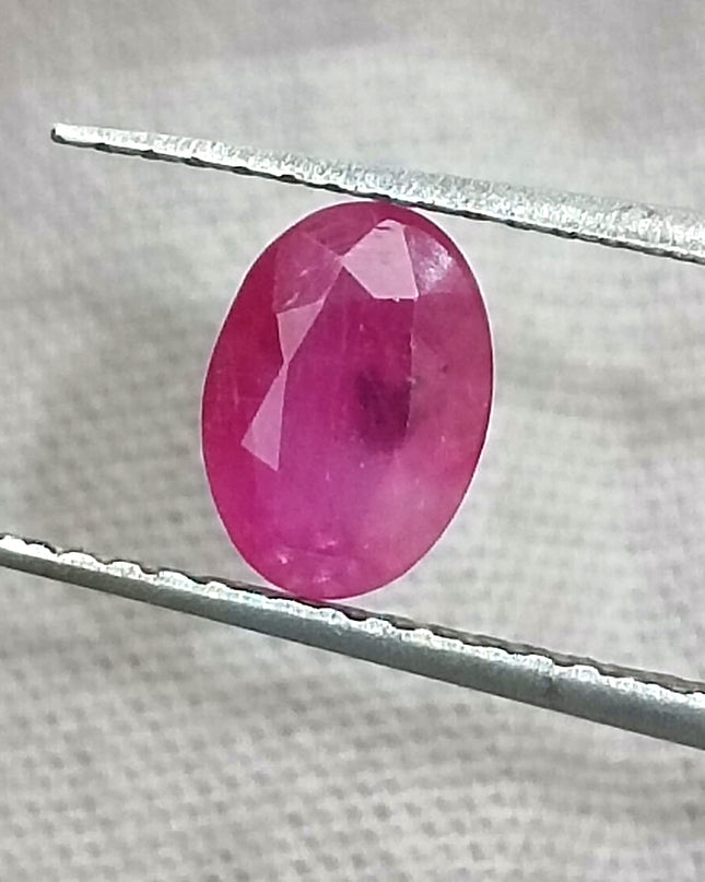 GSI Certified 0.87ct Mozambique Ruby, Natural Untreated Gemstone