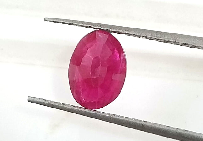 GSI Certified 1.03ct Mozambique Ruby, Natural Untreated Ruby