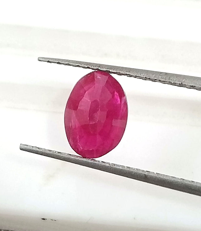 GSI Certified 1.03ct Mozambique Ruby, Natural Untreated Ruby