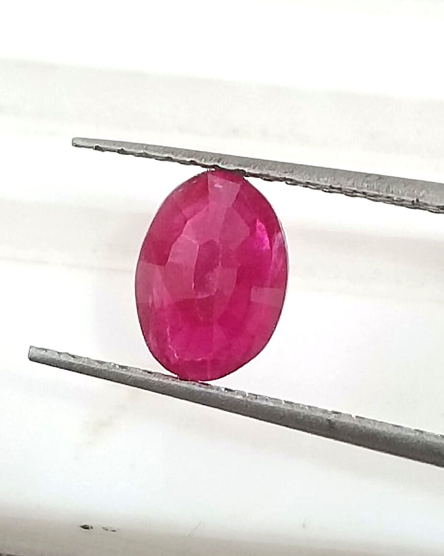 GSI Certified 1.03ct Mozambique Ruby, Natural Untreated Ruby