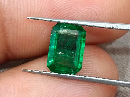 Natural Emerald 1.54ct Vivid Deep Green SGL Certified Zambian Octagon Cut Loose Gemstone