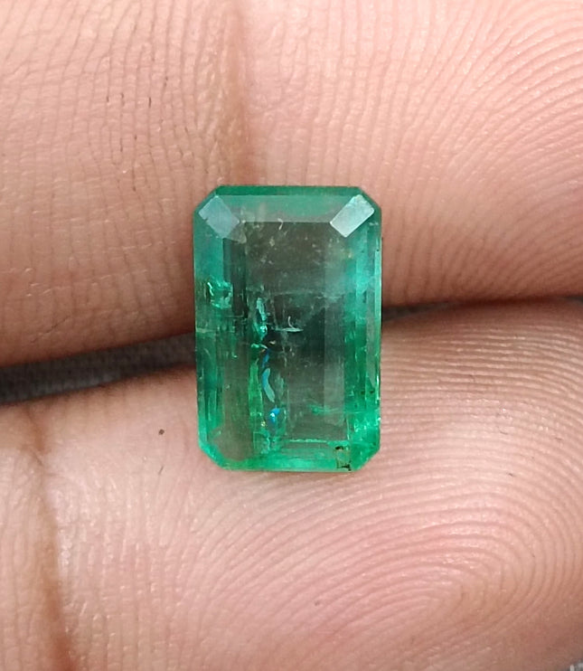 Emerald Natural 2.93ct Certified Medium Green Octagon Cut Loose Gemstone