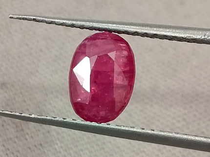 Mozambique Ruby 1.53ct Certified Natural Red Oval Cut Unheated Loose Stone