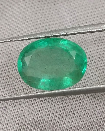 1.97ct Medium Light Green Natural Zambian Emerald Minor Oiled Loose Gemstone
