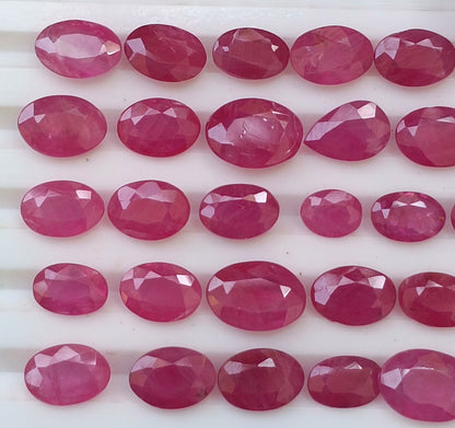 38.03ct African Ruby Lot, Natural Earth Mined Gemstones - SMSGEMS 