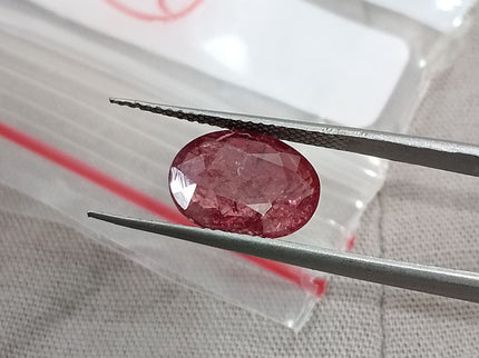 3.22ct Untreated Mozambique Ruby Natural SGL Certified Wine Red Oval Cut Gemstone