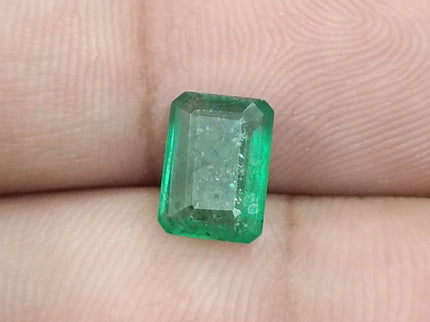 1.64ct Medium Deep Green Natural Swat Emerald Octagon Cut Loose Gemstone