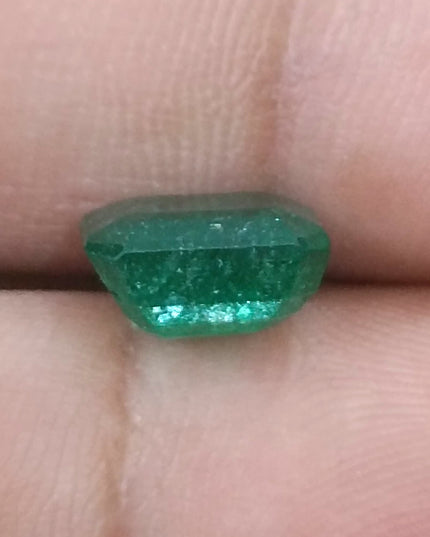 GSI Certified 3.21 Deep Green Natural Emerald Loose Gemstone