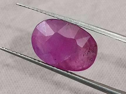African Ruby 4.73ct Untreated Oval Cut Loose Gemstone