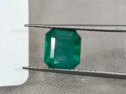 Zambian Emerald 1.87ct Natural Certified Deep Green Octagon Cut Gemstone