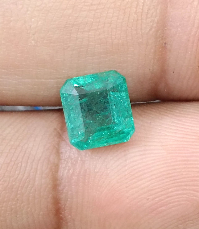 2.08ct Emerald Natural Octagon Cut Medium Intense Green Gemstone