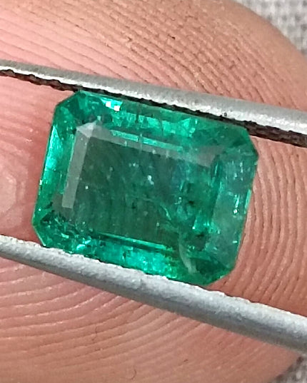 1.27ct Quality Natural Zambian Emerald Stone Deep green Gemstone