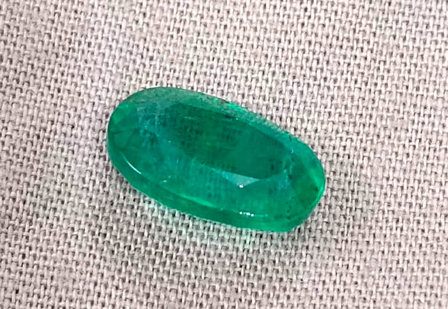 Swat Emerald 3.60ct Vivid Deep Green Natural Oval Cut Loose Gemstone