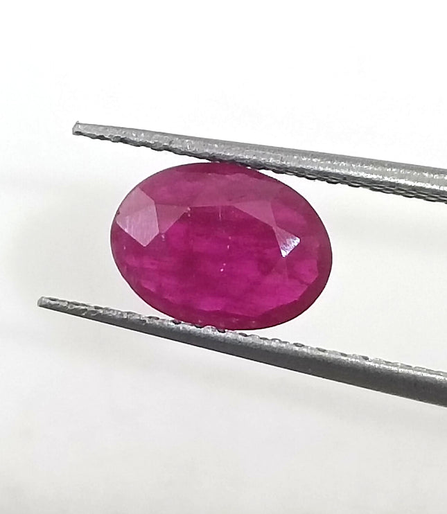 GSI Certified 0.96ct Mozambique Ruby, Natural Untreated Gemstone