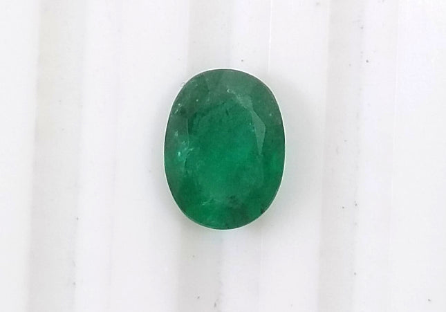 GSI USA Certified 1.33ct Deep Green Zambian Emerald Minor Oiled Loose Gemstone