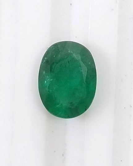 GSI USA Certified 1.33ct Deep Green Zambian Emerald Minor Oiled Loose Gemstone