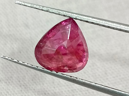 Mozambique Ruby 2.43ct Certified Natural Untreated Pear Cut Loose Gemstone