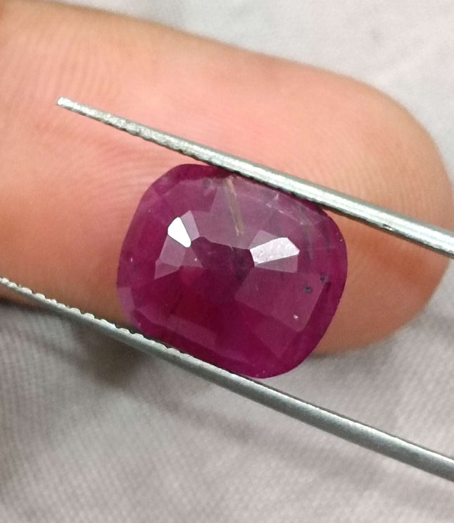 Natural Ruby 5.87ct Certified untreated Cushion Cut Loose Gemstone