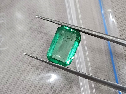 Panjshir Emerald 1.35ct Medium Green SGL Certified Octagon Cut Minor Oiled Gemstone