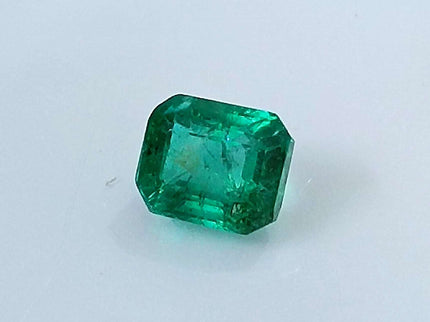 Certified 1.29ct Zambian Natural Emerald, Excellent Luster, Minor Oiled Stone