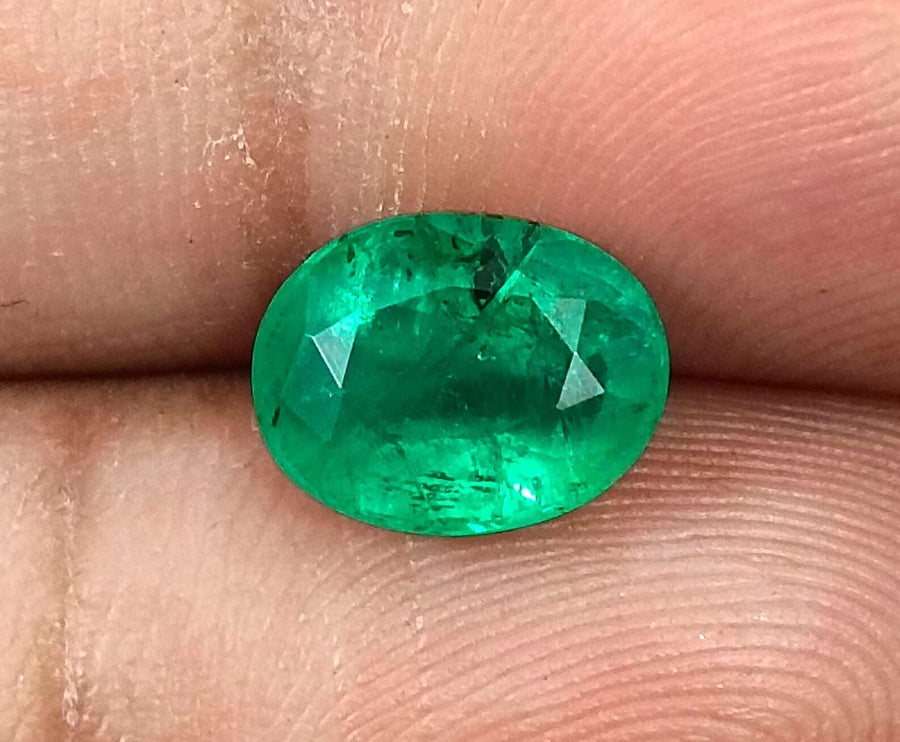 Swat Emerald 2.39ct Certified Natural Medium Green Loose Gemstone
