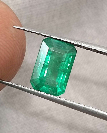 GSI Certified 1.35ct Deep Green Panjshir Emerald Minor Oiled Loose Gemstone