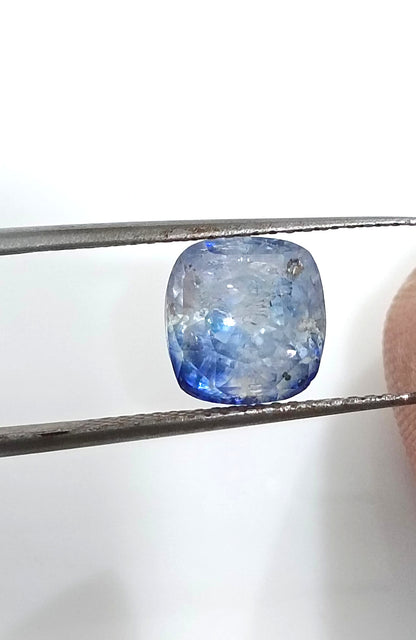 GSI Certified 3.58ct Blue Ceylon Sapphire, 100% Natural untreated Gemstone