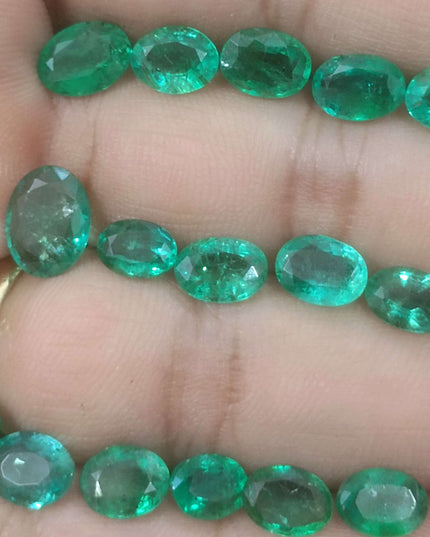 24.31ct Medium to Vivid Green Natural Zambian Emerald Parcel Minor Oiled Loose Gemstones