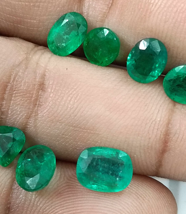 Zambian Emerald Parcel 10.30ct Natural Mixed Cut Loose Gemstones