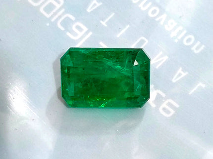 11.10ct Zambian Emerald Vivid Deep Green Octagon Cut Natural Gemstone
